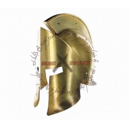 Greek Spartan Crested Brass Helmet